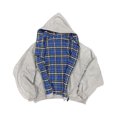 thumbnail image 4 of IWRICH Mens and Womens 20s Reversible Hoodies Plaid Preppy Hoodie Streetwear Vintage Zipper Hooded Sweatshirt XXL, 4 of 9