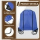 thumbnail image 3 of Mochila de cordón, 2Pcs Mochila de poliéster con cordón para gimnasio (Azul oscuro, 13.4" x 16.9"), 3 of 7