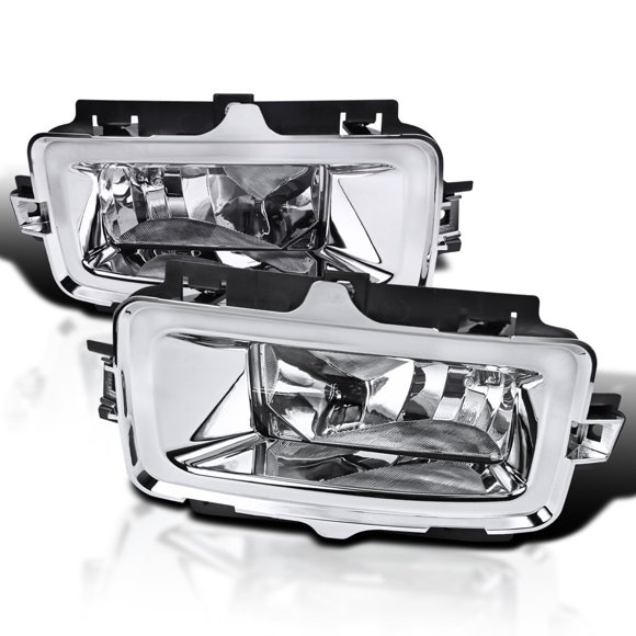 SPEC-D TUNING Clear Lens Fog Lights + H3 Bulbs + Switch Included Compatible with 2014-2015 Chevy Silverado 1500 Pickup L+R Pair Assembly