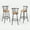 Brown 3pcs, variant on Homy Casa Adjustable Height Reception Stools Set of 2, 24" & 29" Options, Swivel Function with Cushioned Seat, Metal Frame, Brown