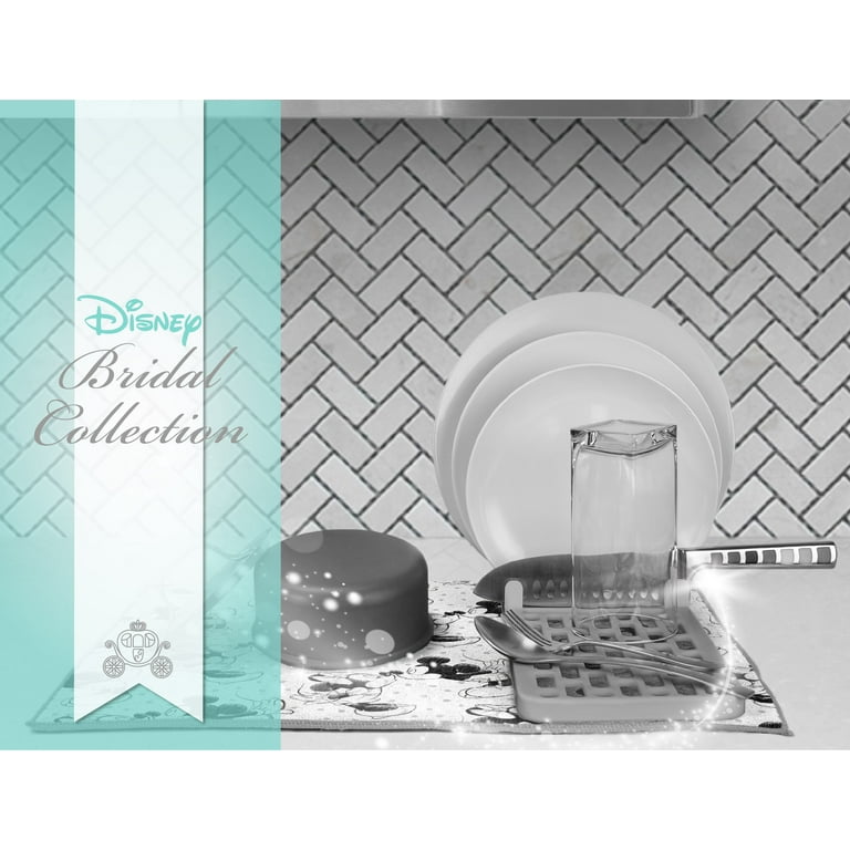 Disney Microfiber Dish Drying Mat and Rack, Mickey/Minnie Kissing 