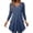 Navy, variant on Women's Cross Wrap V Neck Tops Lightweight Soft Long Sleeve Solid Color Shirts Relaxed Dressy Casual Swing Hem Tunic Blouses with Side Pockets S