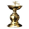 thumbnail image 2 of Portalámparas de ghee de aleación, soporte dorado, suministros budistas, templos, lámpara de aceite tibetana EstiloD, 2 of 9