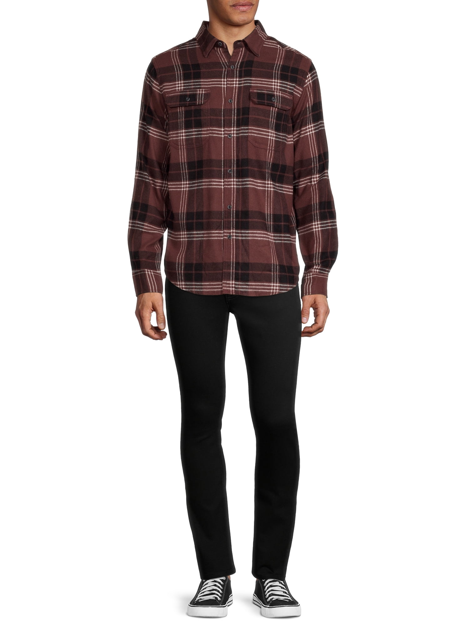 George Men's and Big Men's Super Soft Flannel Shirt, up to 5XLT
