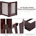 thumbnail image 4 of Demi Bonn 30"H 4 Panel Wood Folding Fence Freestanding Pet Gate, Stairs Step Over Divider for Dogs and Puppies, Brown, 4 of 9