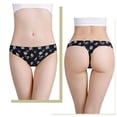 thumbnail image 5 of Ropa interior sexy para mujer, Tanga de cintura media, transpirable, de una pieza, con estampado sin huellas, 6 uds., 5 of 5