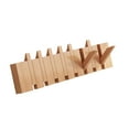 thumbnail image 2 of Rongfmy Wall Mounted Coat Rack, Flip Down Wall Hook Rack, Decorative, Entryway Coat Rack Wood color 8 key, 2 of 9
