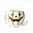 thumbnail image 7 of Halloween Ceramic Pumpkin Candle Holders, Striped Jack O Lantern Mini Planter Decor for Fall Tabletop, 7 of 7