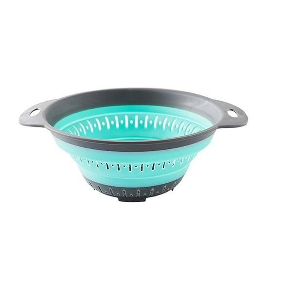 HLONK Clearance! Dinnerware Sets Collapsible Colander Strainer With Plastic Handles Foldable Storage Basket Dish Set Blue