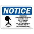 thumbnail image 1 of SignMission OS-NS-A-1218-L-11777 12 x 18 in. OSHA Notice Sign - Emergency Communication Station, 1 of 1