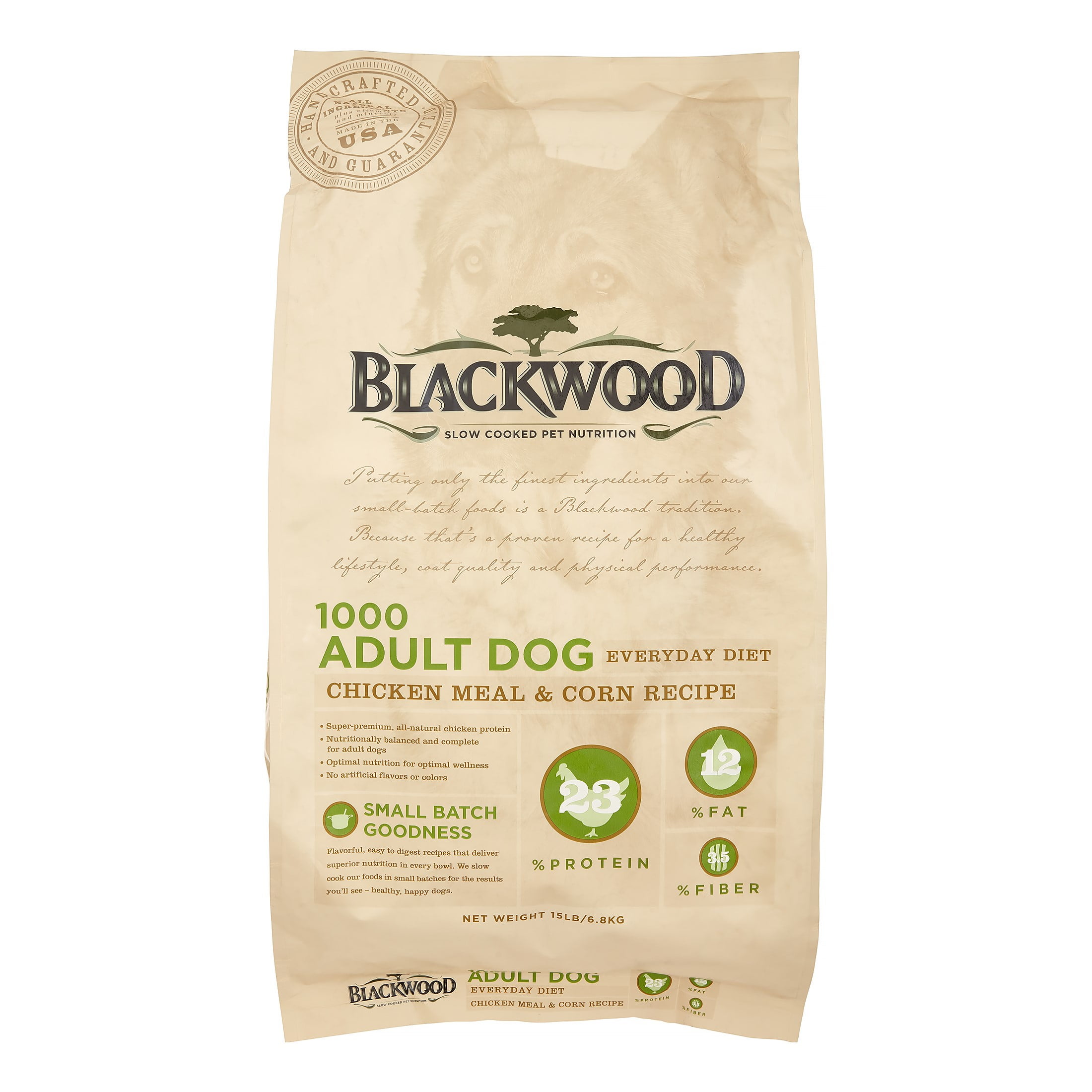 Blackwood 1000, Everyday Dog Diet, Chicken Meal with Corn Recipe, 15lb