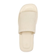 Bocca women Knit Platform Sandals Beige Open Toe 1.8 inch Slide Sandals 10M