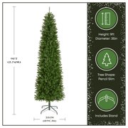 National Tree Company Kingswood 9' Slim Artificial Unlit Christmas Tree w/ Stand