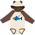 thumbnail image 3 of Inktastic Fishing Blue Fish Boys or Girls Long Sleeve Baby Bodysuit, 3 of 5