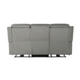 thumbnail image 2 of Relax-A-Lounger Avery Modern Reclining Sofa, Grey Faux Leather, 2 of 15