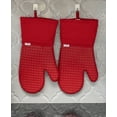 thumbnail image 4 of T-fal Flexible Waffle Silicone Oven Mitts, Set of Two, Red, 4 of 4
