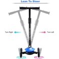 thumbnail image 6 of HighTech Mega GlideKick 3-Wheel Foldable Scooter With Lightup Wheels & Extendable T-Bar - Blue, 6 of 7