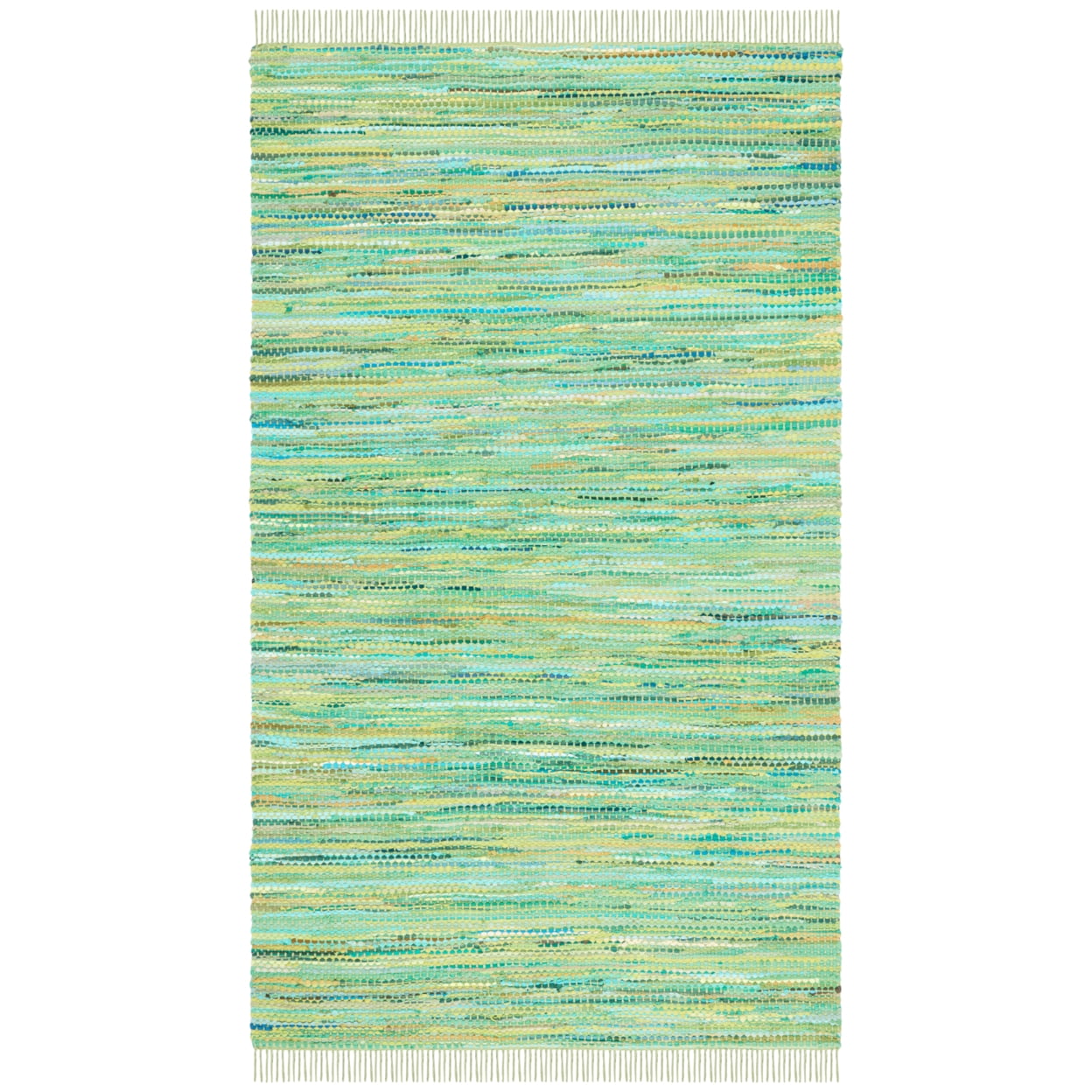 SAFAVIEH Montauk Renae Distressed Area Rug, Green, 6' x 9'