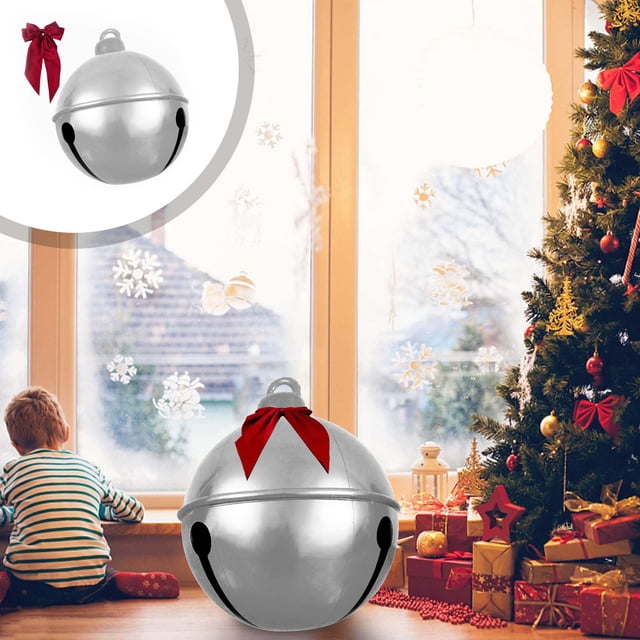 UsRHHA 60cm Outdoor Inflatable Christmas Ball, PVC Weatherproof Decorated Sphere for Yard Porch Decor, Holiday Inflatable Decoration