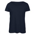 thumbnail image 1 of B&C - Camiseta de manga corta de algodón orgánico TriBlend para mujer (Azul real), 1 of 2