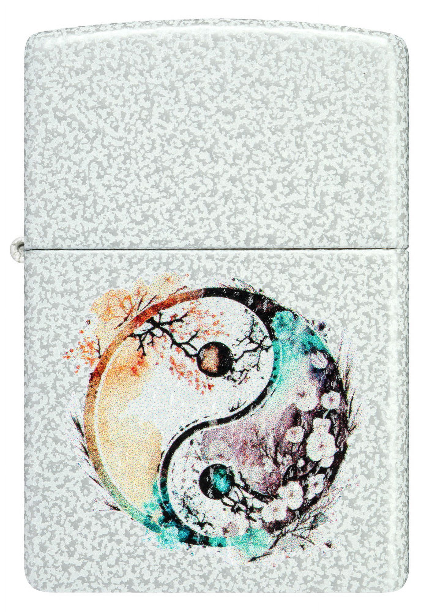Zippo Floral Yin and Yang Design Glacier Pocket Lighter