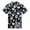 Navy, variant on Palm Wave Mens and Big Mens Hibiscus Floral Print Hawaiian Shirt, up to size 6XL
