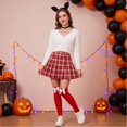 thumbnail image 2 of Voska Women's Bow Knee High Socks, Halloween Cosplay Long Cotton Thigh High Socks E One Size, 2 of 6