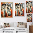 thumbnail image 4 of Designart "Les Demoiselles d Avignon A Masterpiece Unveiled IV" Portrait Floater Framed Wall Decor, 4 of 7