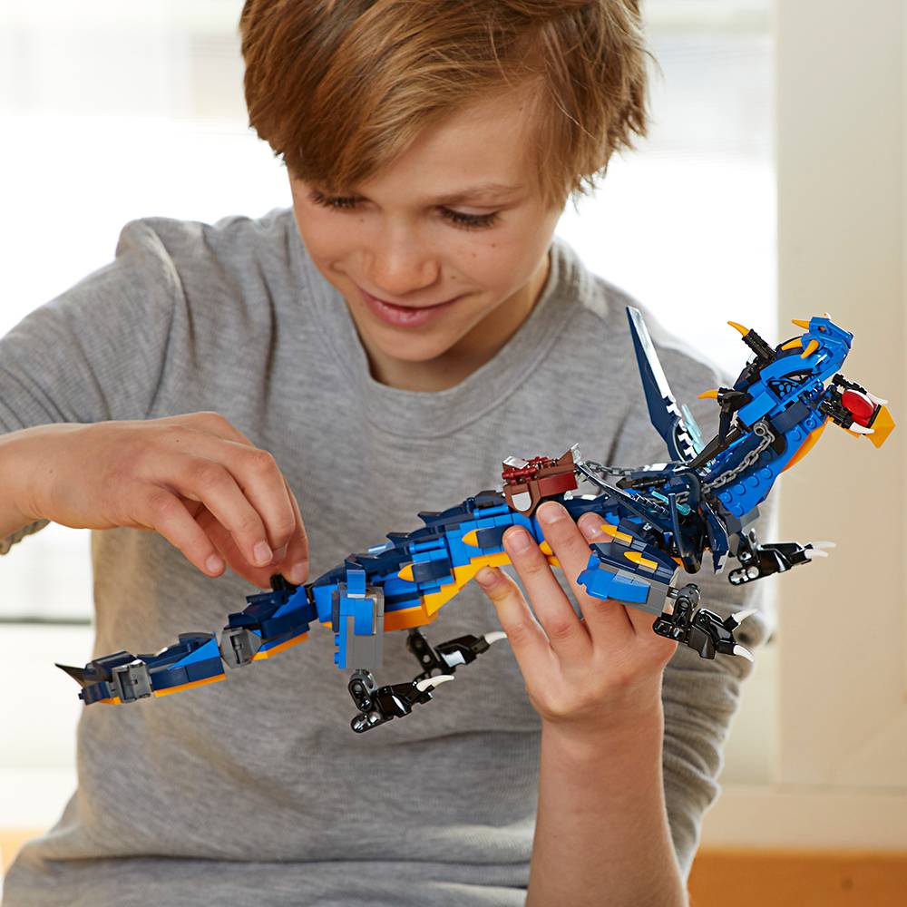 LEGO NINJAGO Masters of Spinjitzu: Stormbringer 70652 Ninja Toy Building Kit with Blue Dragon Model for Kids, Best Playset Gift for Boys (493 Piece) - image 4 of 8