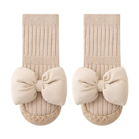 XinLfly Baby Non Slip Socks Shoes Toddler Girls Boys Walking Shoes Infant Indoor Floor Slipper Sneakers Khaki 12-24M