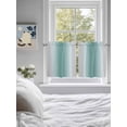thumbnail image 3 of Teal Grey Ombre 2 Panel Kitchen Curtains for Small Windows, Farmhouse Gradient Minimalist Bathroom Tier Curtain, Short Window Treatment for Bedroom/Living Room 55"x36", 3 of 6