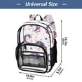 thumbnail image 2 of ALAZA Clear Backpack Unicorns Stars PVC Transparent BookBag, 2 of 7