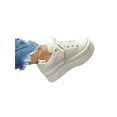thumbnail image 1 of Woobling Ladies Comfort Fashion Sneakers Low Top Work Lightweight Skate Shoes Beige 7.5, 1 of 4