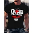 thumbnail image 1 of T-Shirt Message Inspirant Chrétien - Polyester 100 %, Col Rond Décontracté avec Légère Élasticité, Coupe Régulière Manches Courtes pour l'Été, Tissu Tricoté Adulte avec Impression 3D 'Dieu n'Est Pas Fini avec', 1 of 6