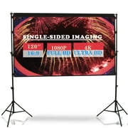 Projector Screen with Stand Foldable Portable Projection Screen 16:9 4K HD Only Front Projections Movies Screen with Carry Bag for Indoor Outdoor Home Theater Backyard Cinema Office Meeting