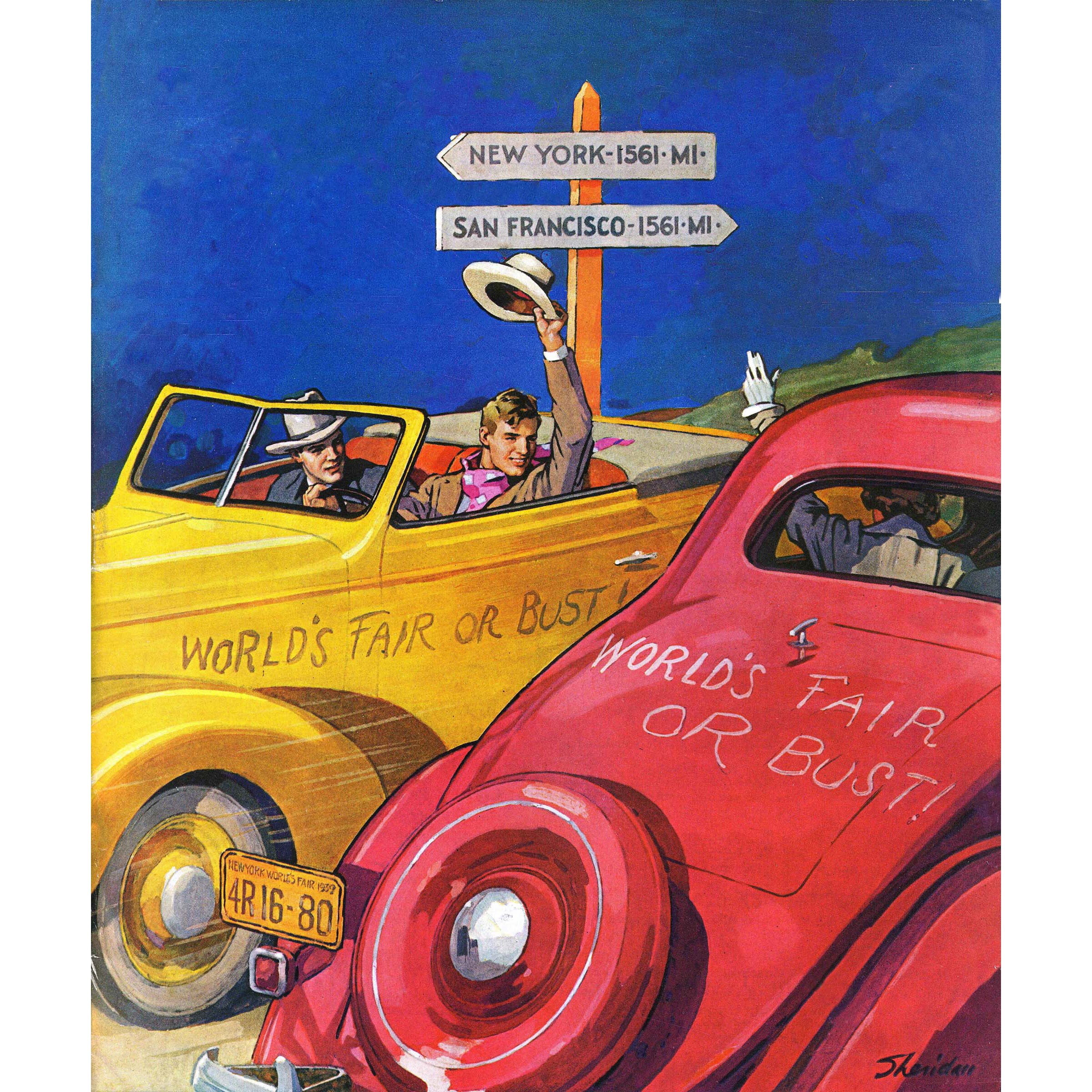 Marmont Hill "World's Fair or Bust" by John E. Sheridan Painting Print on Canvas