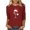 Wine-bb1, variant on Ltctricy Women's Tunic Tops 3/4 Length Sleeve Crew Neck Curved Hem Christmas Printed Ribbed Knit T Shirts Casual Tee Blouses(White,X-Large)