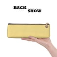 thumbnail image 2 of Naloa Yellow Gingham Print Leather Pencil Case - Portable Big Capacity Pencil Pouch Organizer Bag Stationery Bag for Work & Office Pencil Pen Case, 2 of 5
