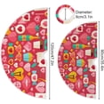 thumbnail image 3 of GZHJMY Valentine's Day Tree Skirt Home Decoration Large Round Love Hearts Christmas Tree Skirt for Holiday Party Home Christmas Day Ornaments, 47.2", 3 of 6