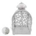 thumbnail image 3 of Kearding Candelero hueco clásico, farol de viento de hierro, candelero de estilo europeo, farol de tallado para el hogar, boda, cafetería Decoración del hogar Kearding HA019873-00, 3 of 6
