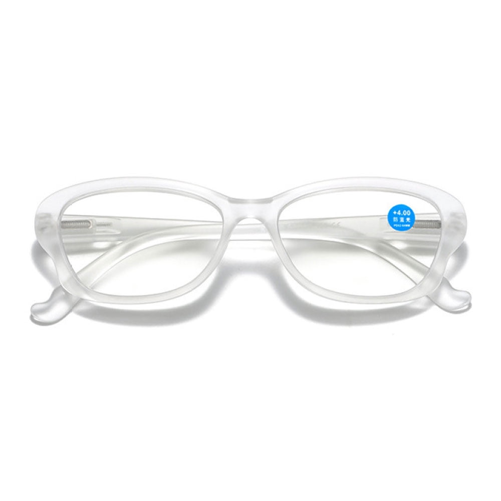 5 Pairs of Women Anti-blue Light Reading Glasses 1.50 Transparent Ultra-light Clear Spring Hinges Butterfly Frame Readers Eyeglasses Frame +1.50 Strength