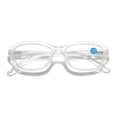 thumbnail image 4 of 5 Pairs of Women Anti-blue Light Reading Glasses Transparent Ultra-light Clear Spring Hinges Butterfly Frame Readers Eyeglasses Frame, 4 of 9