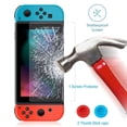 thumbnail image 3 of Case for Nintendo Switch Rugged Rubberized Snap On Hard Cover TPU + 2PCS Thumb Grips Caps + 1PCS H9 Glass Screen Protector, 3 of 7