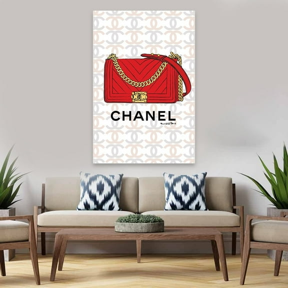 GLAM FASHION PURSE BAG - 14"x14" Canvas Artwork - Multi-Color 20 x 30