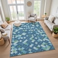 thumbnail image 7 of Addison Rugs Mayfield Premium Machine Washable Transitional Geometric Navy Rectangle Rug, 9' x 12', 7 of 7