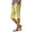 Yellow, variant on Women's Casual Summer Linen Shorts Drawstring Elastic Waist Knee Length Curling Jersey Bermuda Shorts Orange XXL