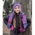 thumbnail image 3 of N'Ice Caps Big Girl's Warm Sherpa Lined Jacquard Hat, Scarf & Glove Set, Pink, 3-Piece, 3 of 8