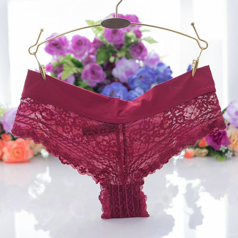 VerPetridure Thongs for Women Pack Cotton Underwear Sexy Panties for Women  Sexy Lingerie Lace Open Thong Panties G Pants Lingerie Pajamas Lace Ladies  Thong Underwear 