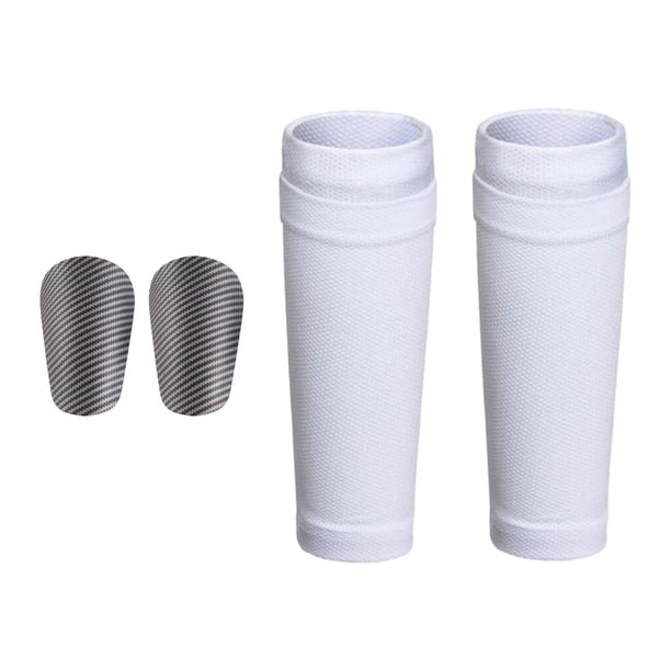 2 mini espinilleras de fútbol con calcetines, exquisito equipo protector de fútbol. S