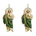 thumbnail image 1 of Visland 2D Acrylic Jesus Christ Ornament Car Rearview Mirror Hanging Decor Auto Interior Religious Gift for Christian Retro Faith Accessories, 1 of 8